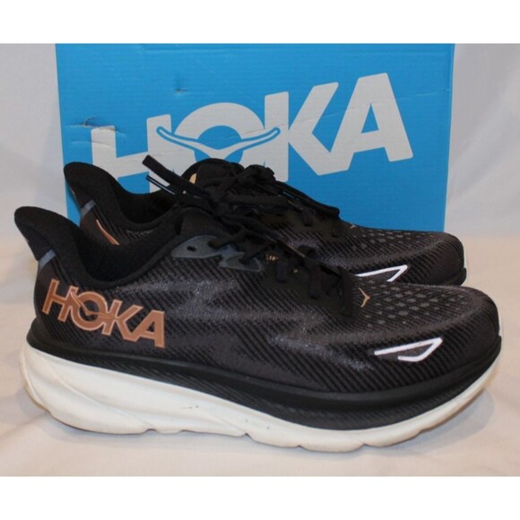 Hoka One One Shoes - NIB Hoka One Women's Clifton 9 Running Sneakers‎ BRGL BLACK ROSE GOLD